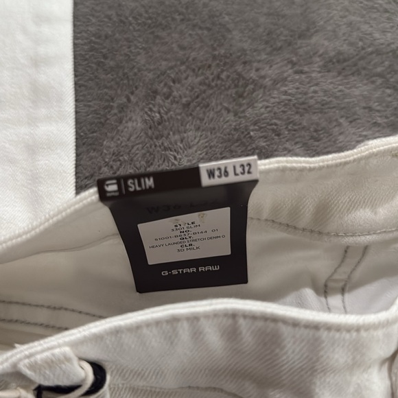 G-Star Men's White Jeans slim fit size (36/32) - Picture 7 of 10